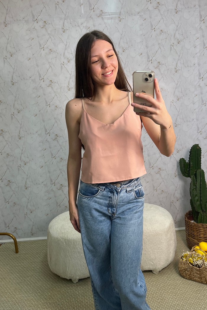 CROPPED DE ALCINHA - ROSE