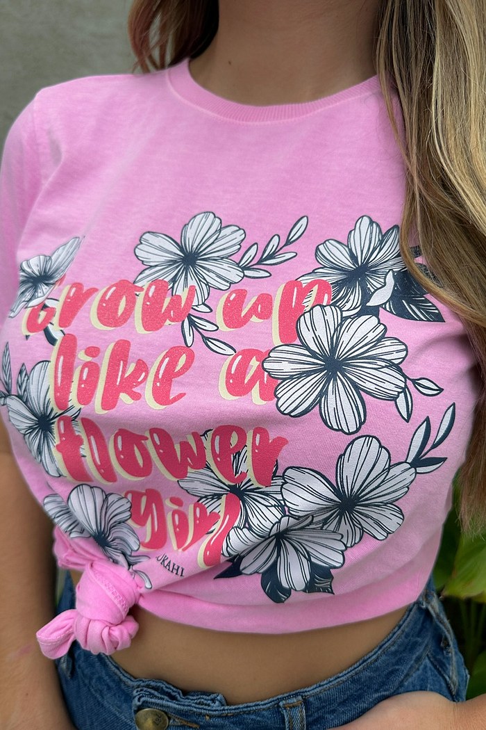 T-SHIRT ESTONADA FLOWER GIRL - PRISM PINK