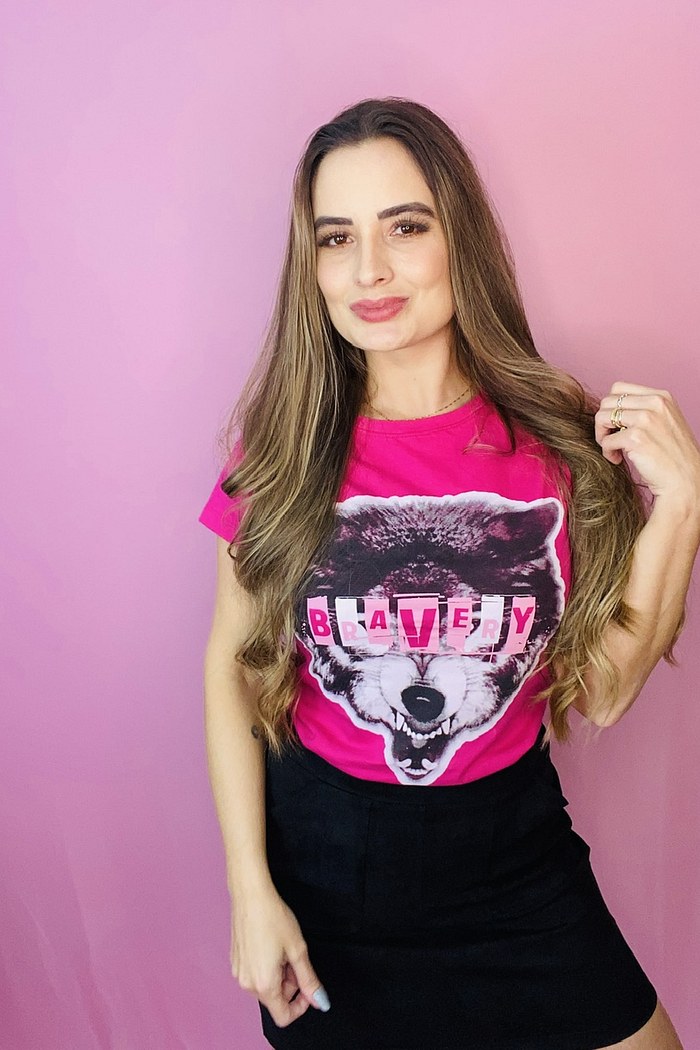 T-SHIRT BRAVERY - PINK