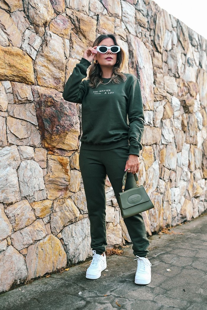 CALÇA JOGGER MOLETOM - VERDE CACTUS
