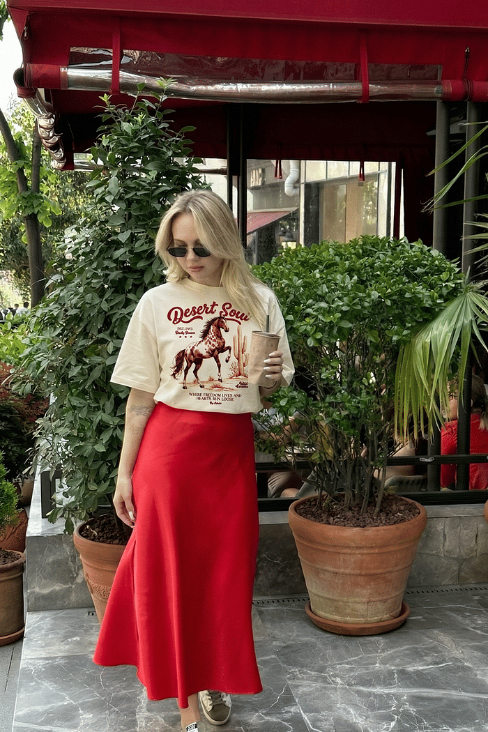 T- SHIRT DESERT SOUL - MANTEIGA