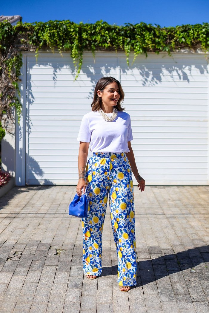 CALÇA WIDE LEG - LEMONS