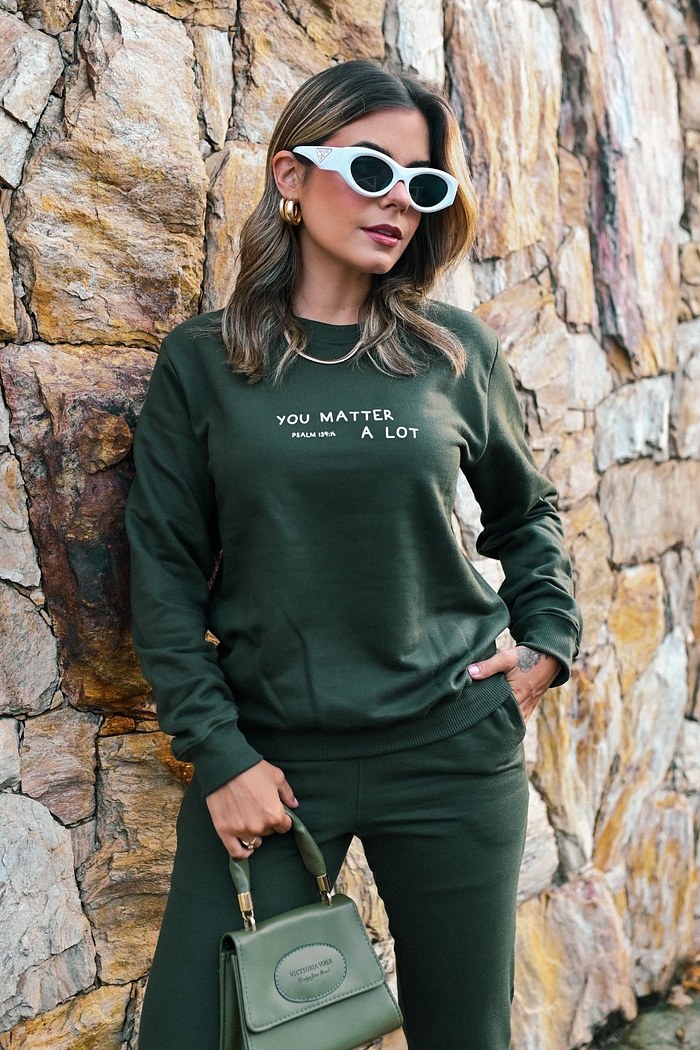 CALÇA JOGGER MOLETOM - VERDE CACTUS