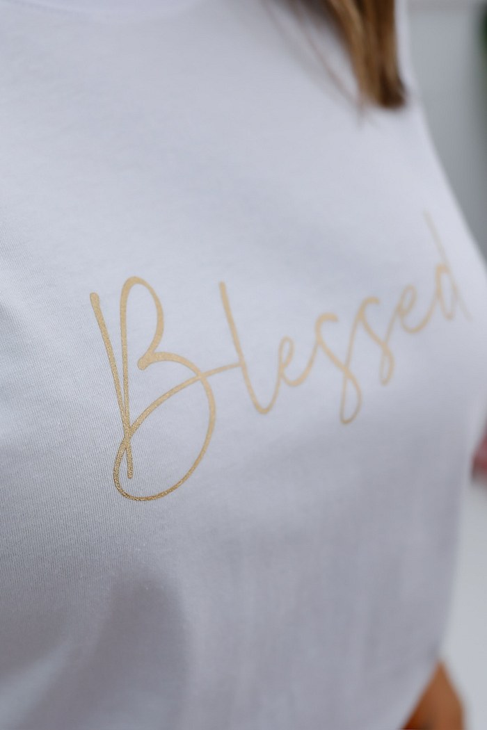 T-SHIRT BLESSED - BRANCO