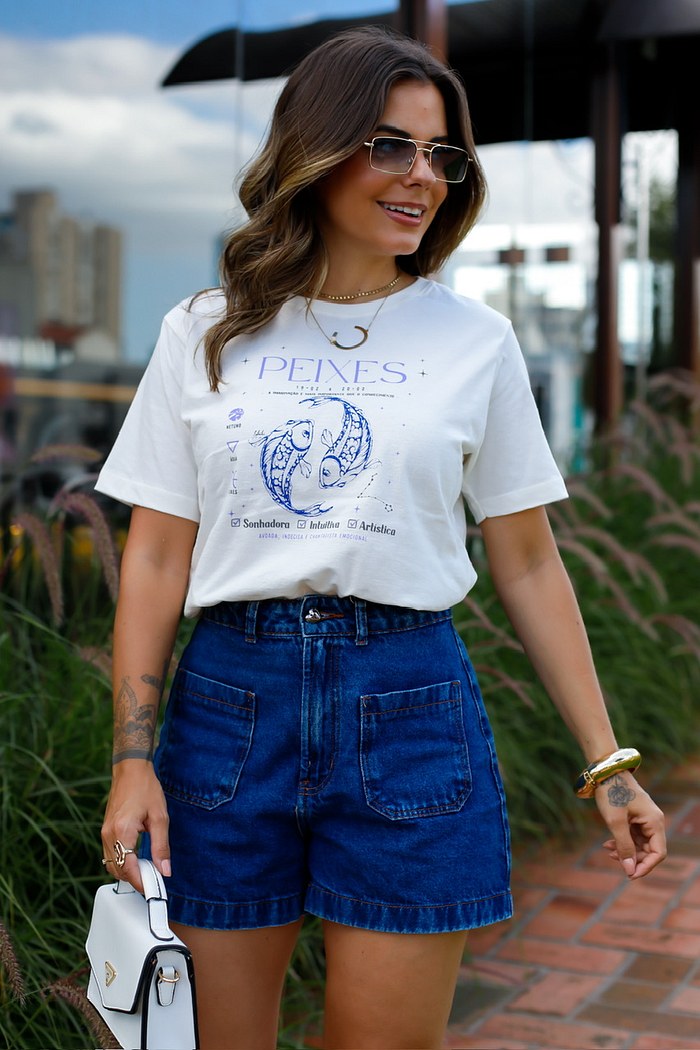 T-SHIRT PEIXES - OFF WHITE