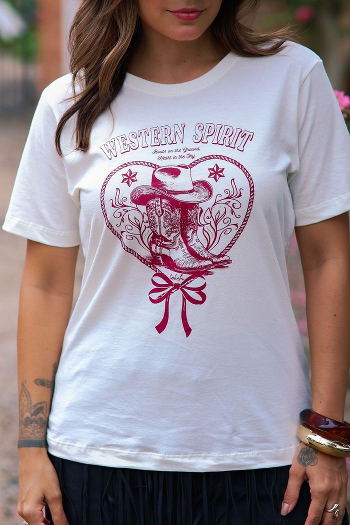 T-SHIRT WESTERN SPIRIT - OFF WHITE