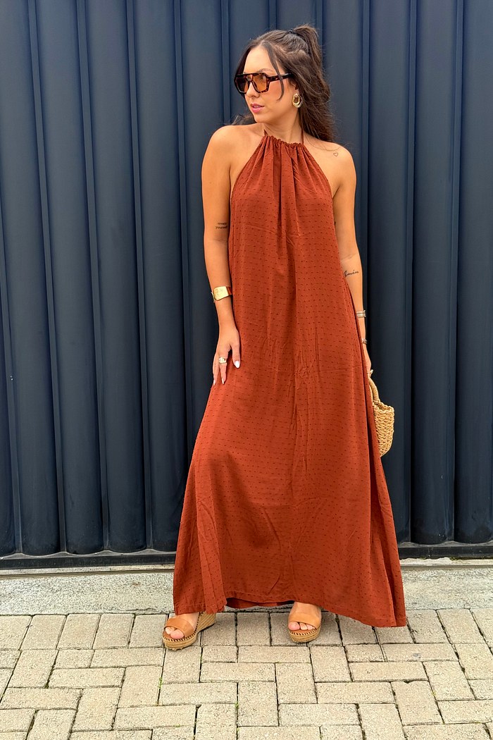 VESTIDO BRENDA - MARROM