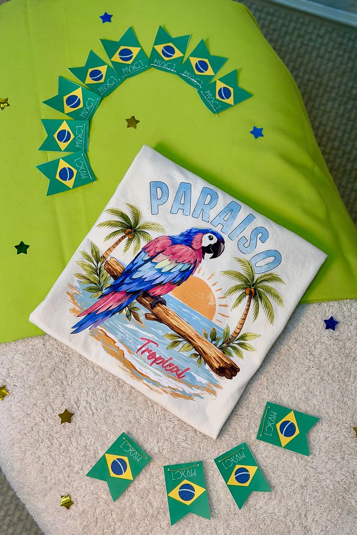 T-SHIRT OVERSIZED PARAISO - OFF-WHITE