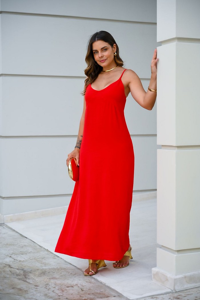 VESTIDO LONGO - VERMELHO