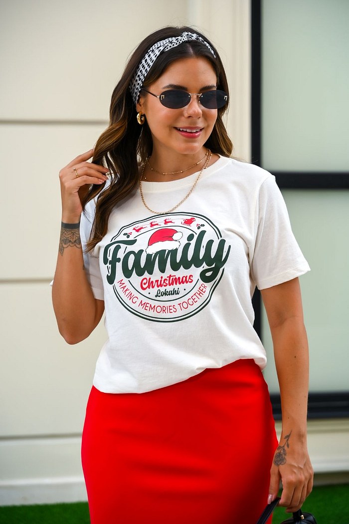 T-SHIRT FAMILY CHRISTMAS - OFF WHITE