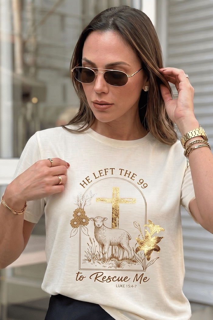 T-SHIRT O BOM PASTOR - MARFIM