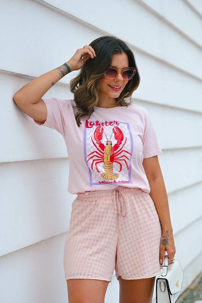 T-SHIRT ESTONADA LOBSTER - ROSA CANDY