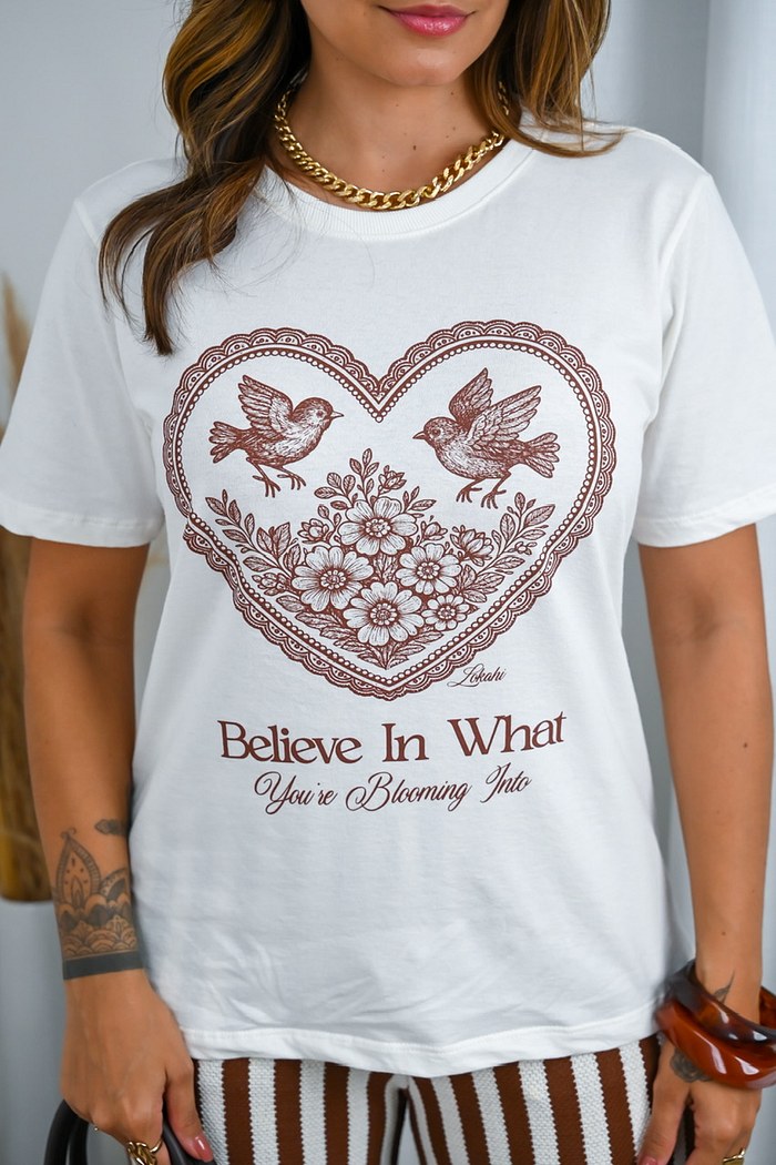 T-SHIRT BELIEVE IN WHAT - OFF WHITE