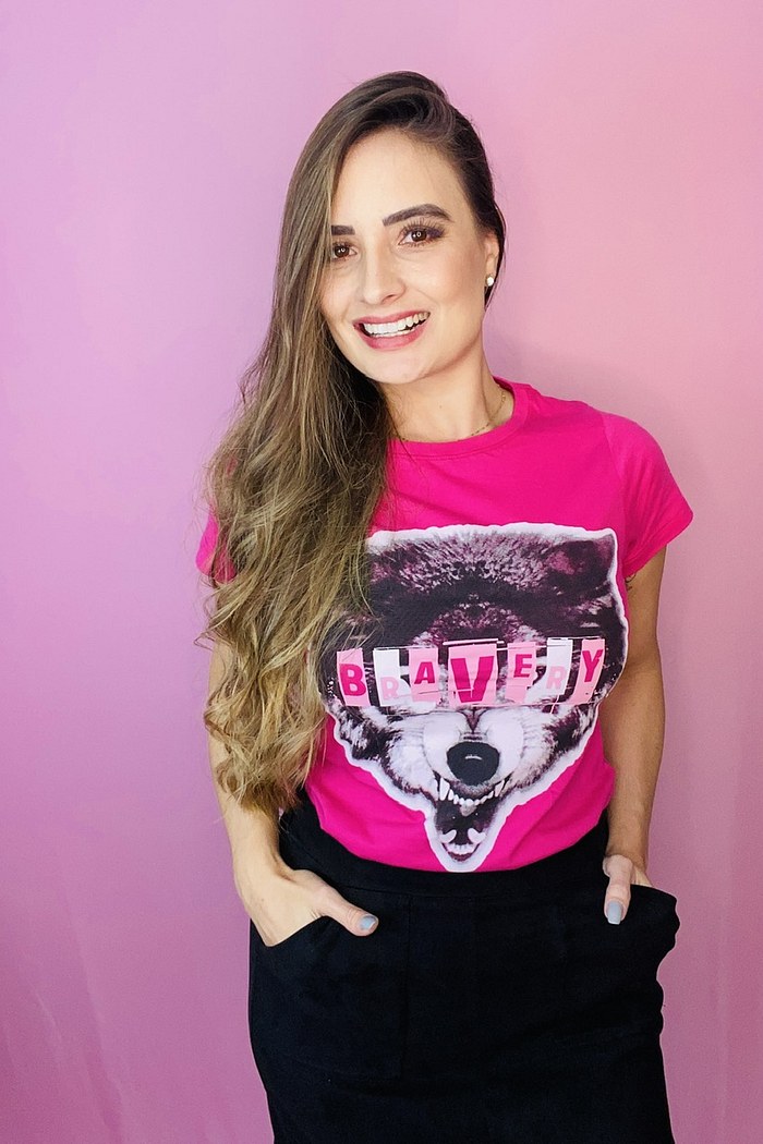 T-SHIRT BRAVERY - PINK