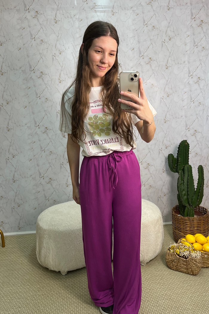 CALÇA WIDE LEG - PURPLE