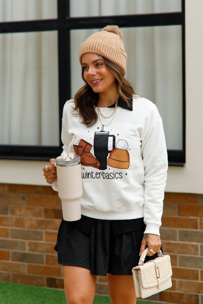 BLUSÃO MOLETOM WINTERBASICS - OFF WHITE
