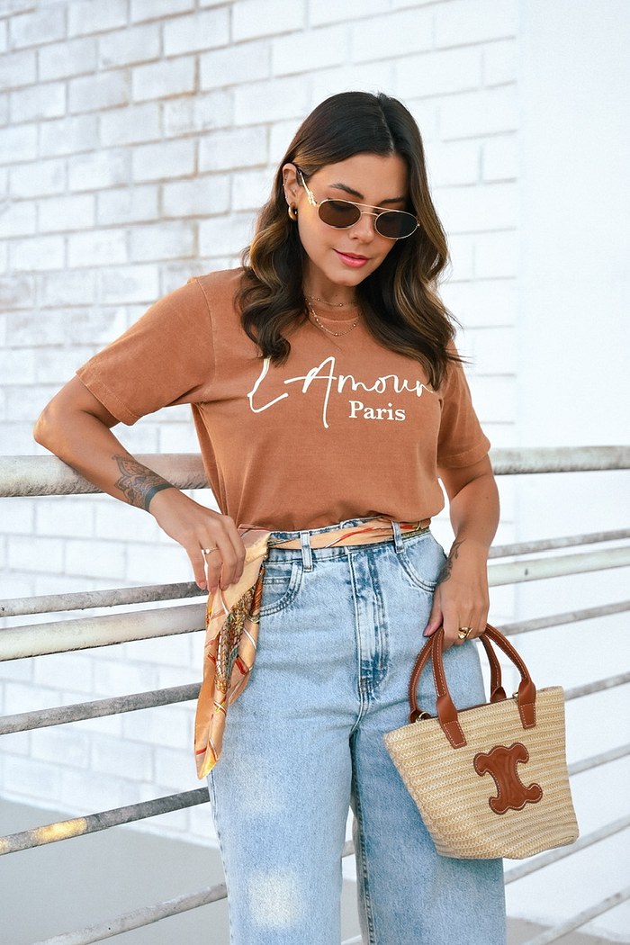 T-SHIRT ESTONADA PARIS - FERRUGEM