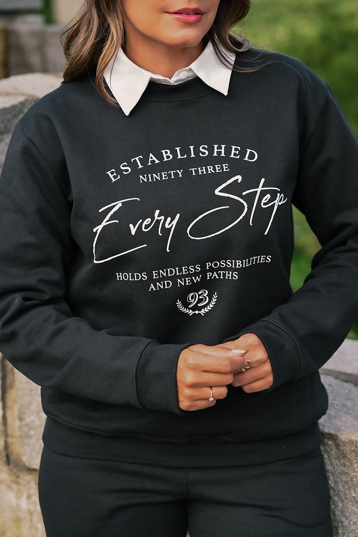 BLUSÃO MOLETOM NEW PATHS - PRETO