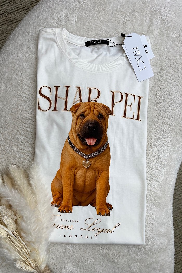 T-SHIRT SHAR PEI - OFF WHITE