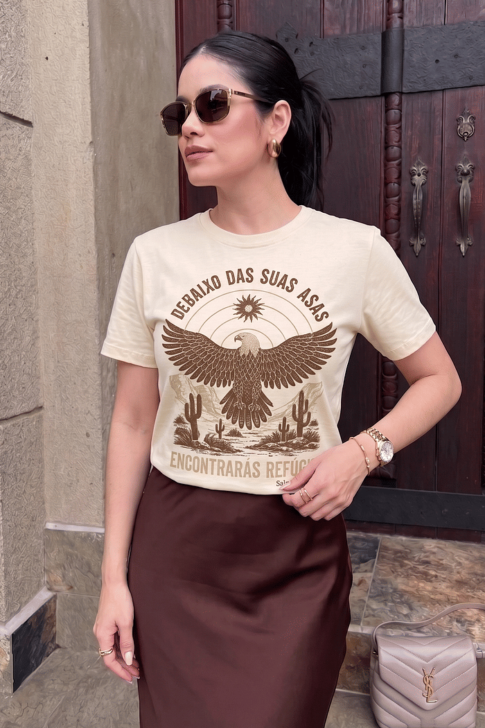 T-SHIRT REFÚGIO - MARFIM