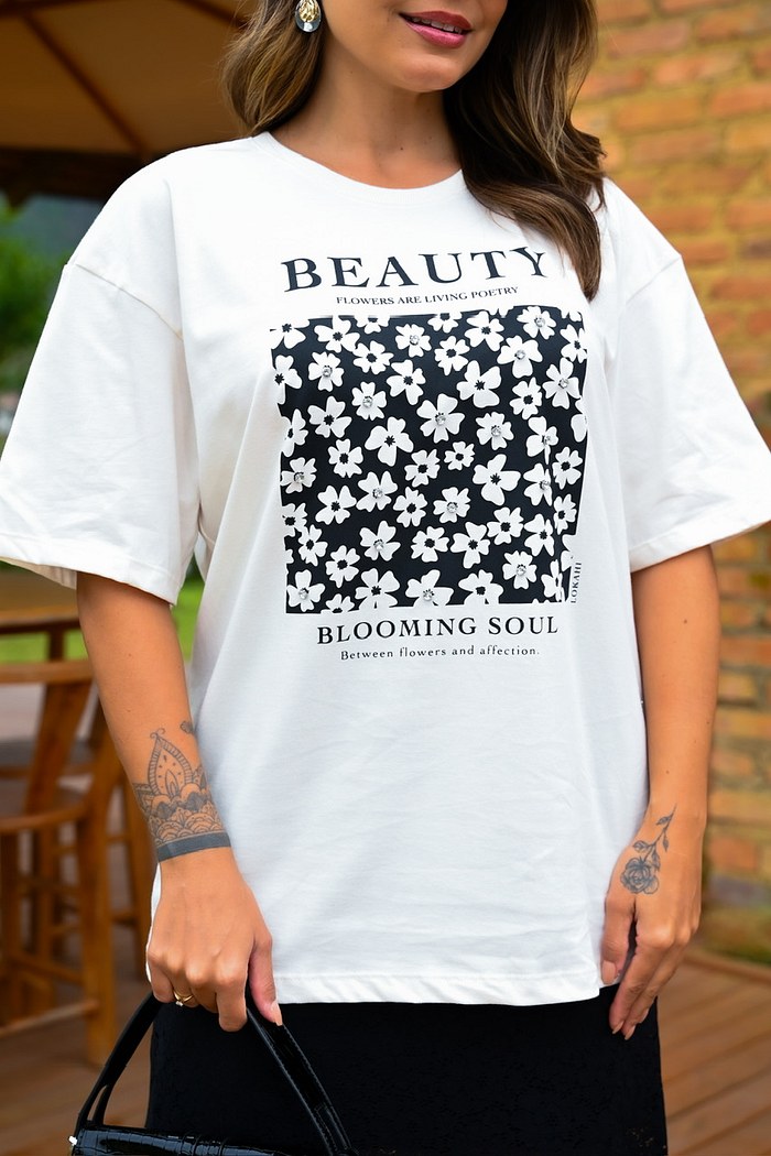 T-SHIRT OVERSIZED BEAUTY - OFF WHITE