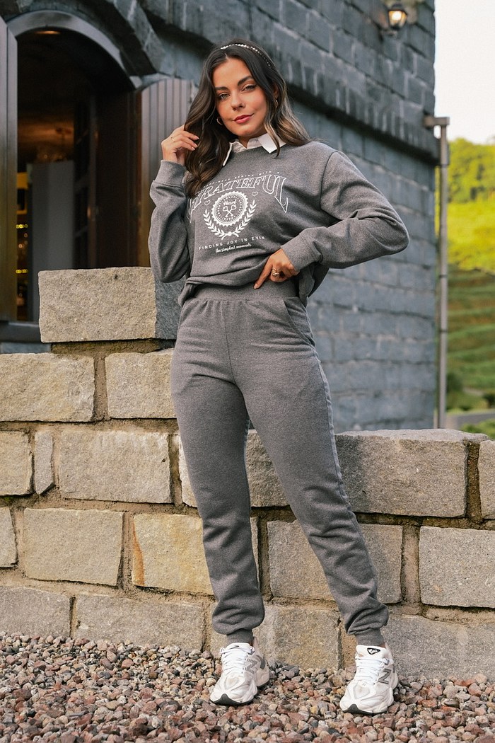 CONJUNTO MOLETOM GRATEFUL - CINZA