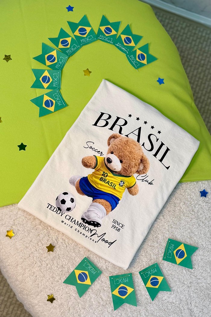 T-SHIRT OVERSIZED TEDDY - OFF WHITE