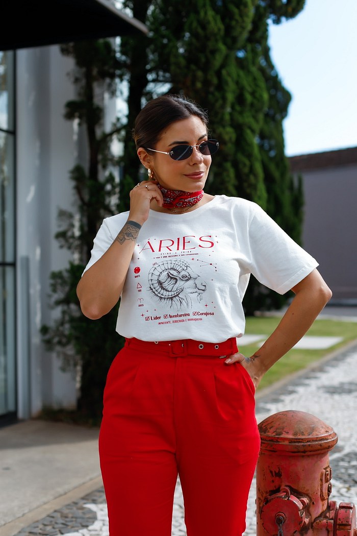 T-SHIRT ÁRIES - OFF WHITE