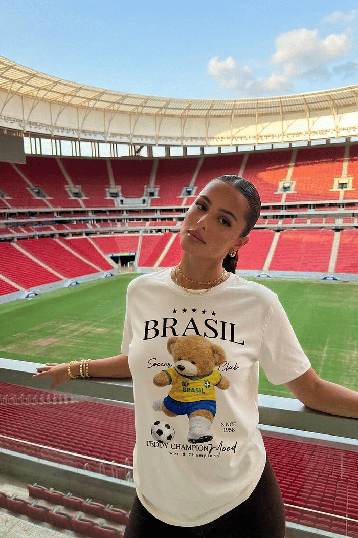 T-SHIRT OVERSIZED TEDDY - OFF WHITE