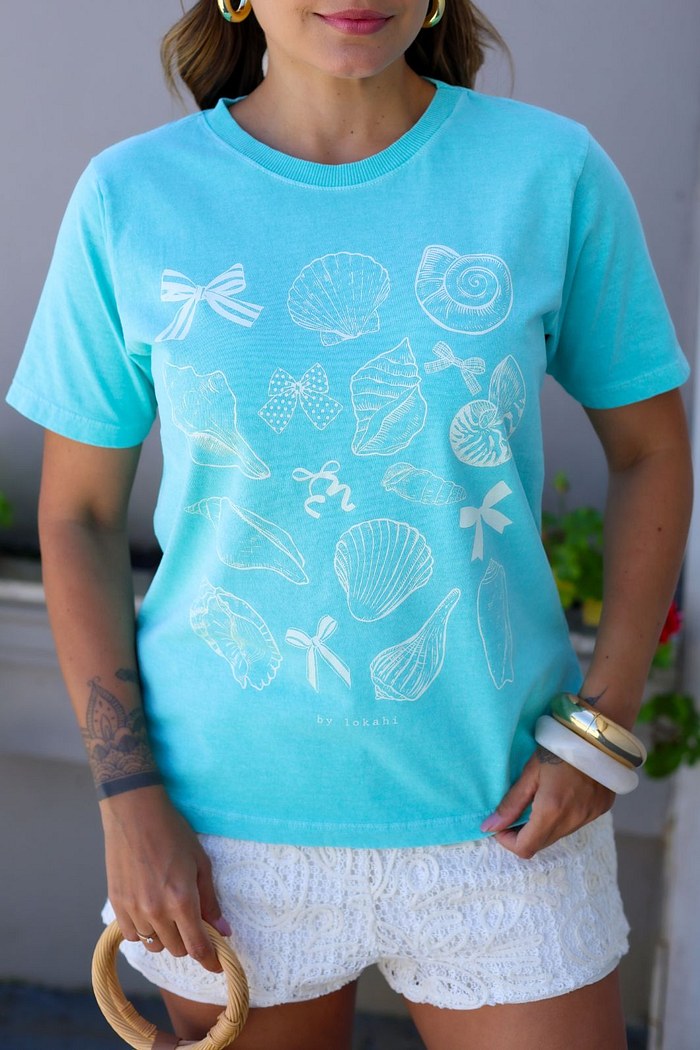 T-SHIRT ESTONADA MARESIAS - VERDE ÁGUA