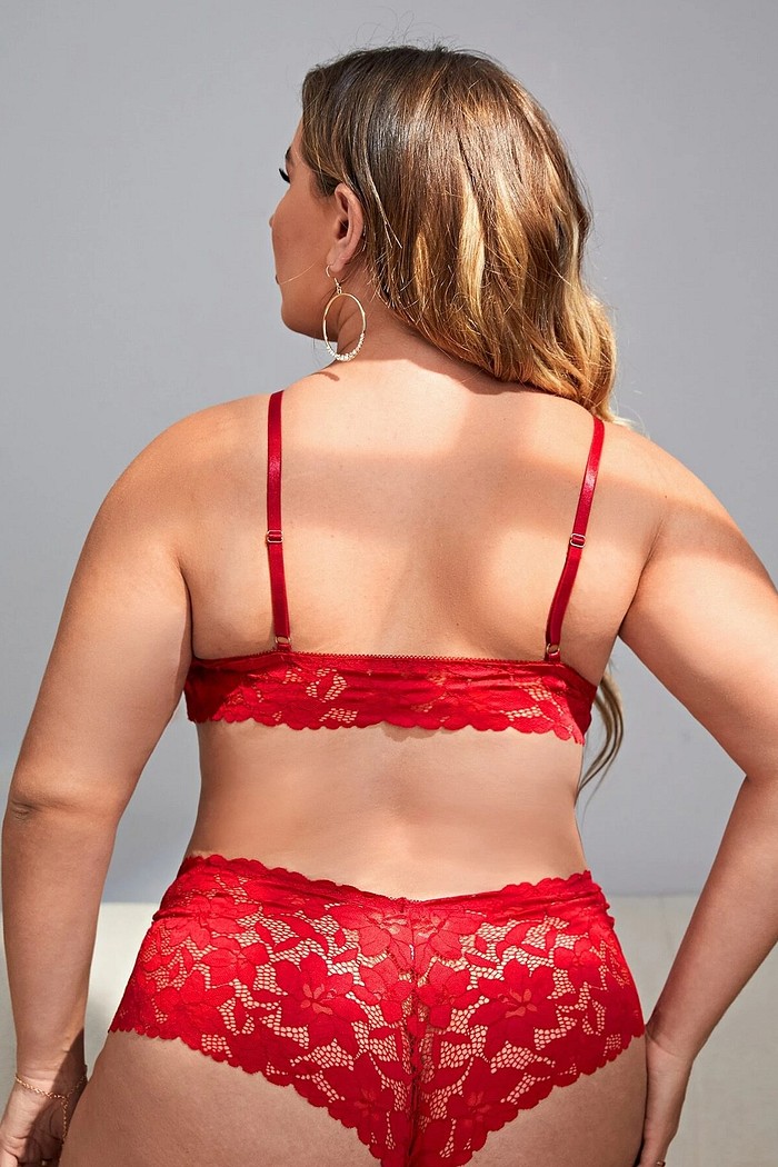 Conjunto de Lingerie Renda Plus Size