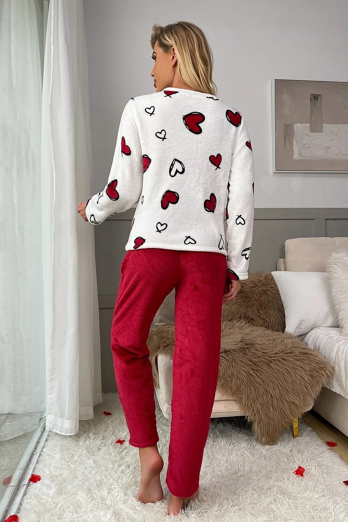 Conjunto de Pijama Impressão de Coração