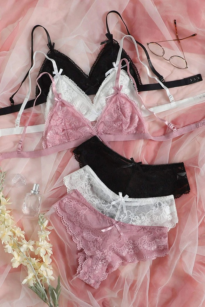 Kit Conjuntos de Renda Floral