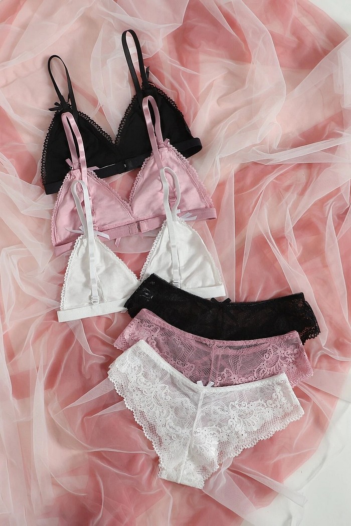 Kit Conjuntos de Renda Floral