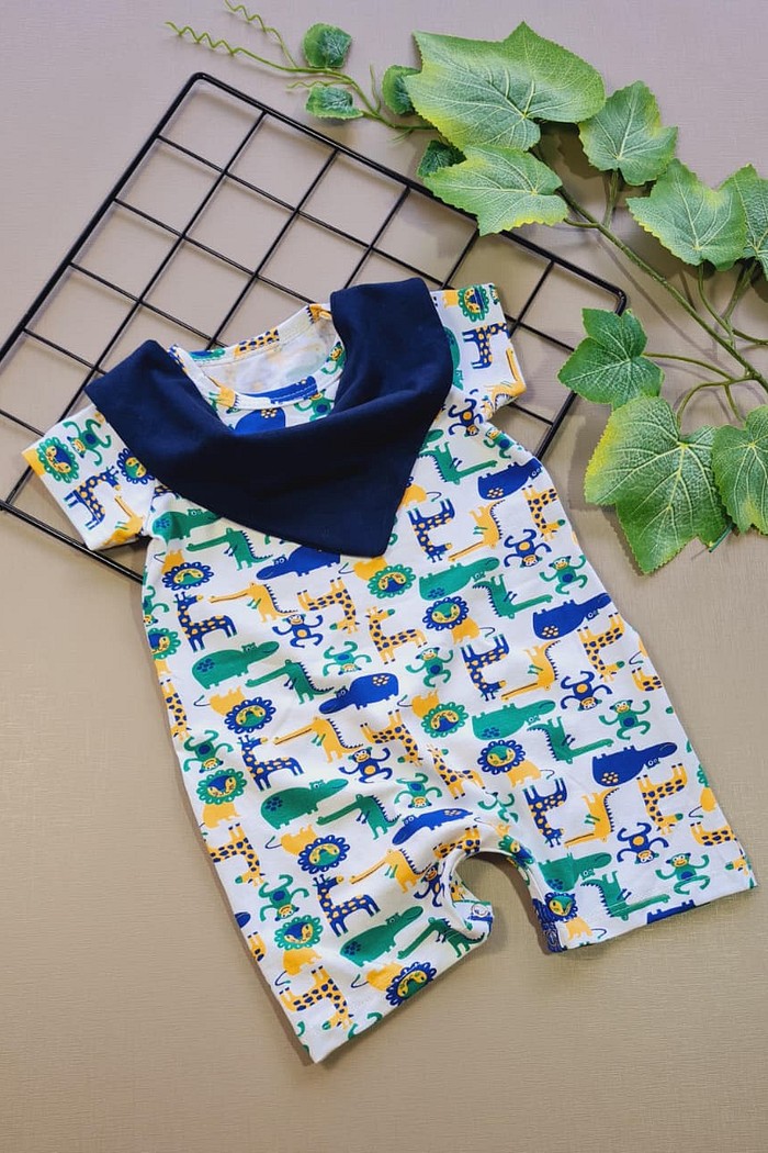 Romper Masculino + Bandana Marinho