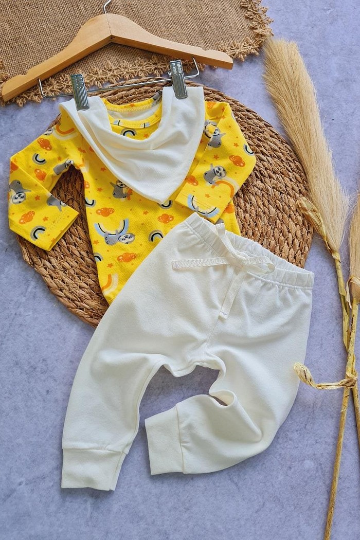 Body ML + Calça Off + Bandana Off