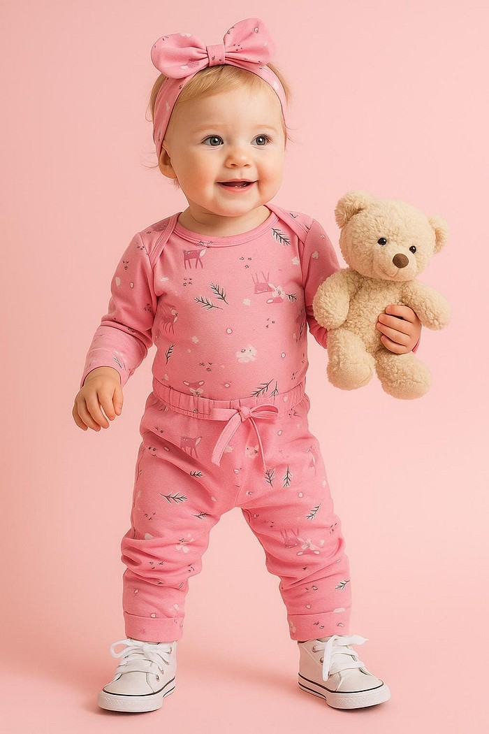 Body ML + Calça + Laço