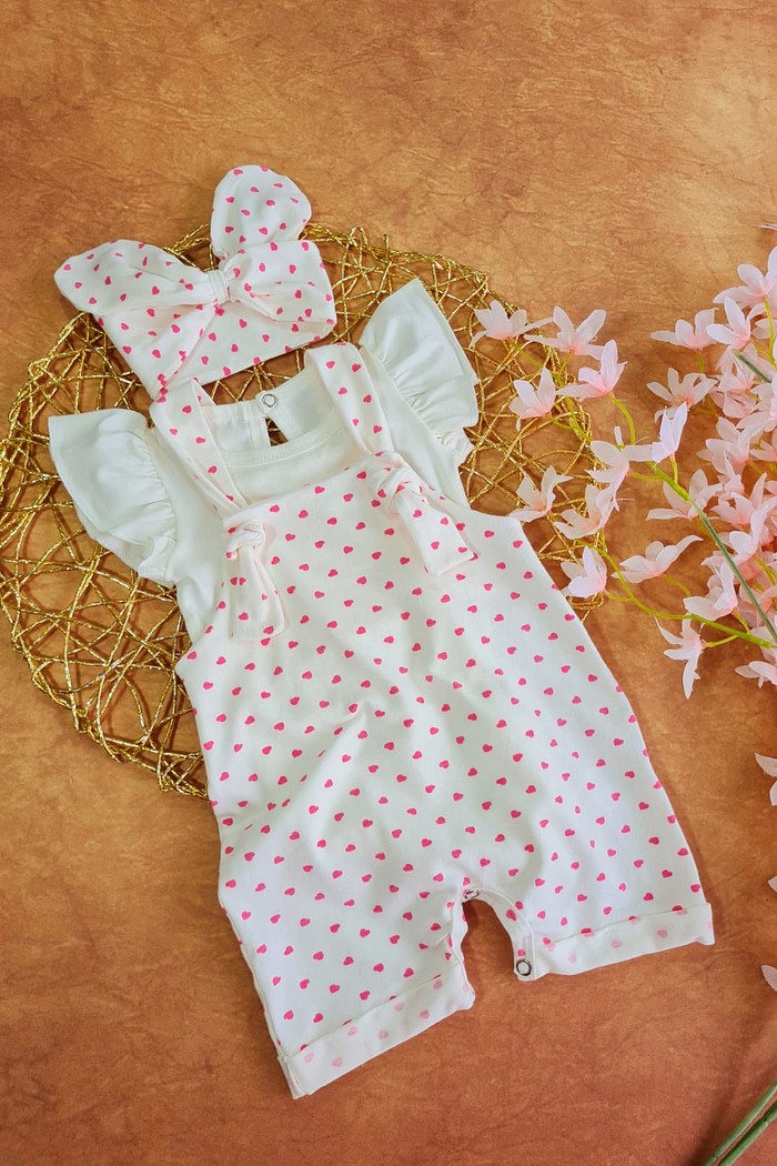 Body Frufru MC Off + Jardineira + Laço