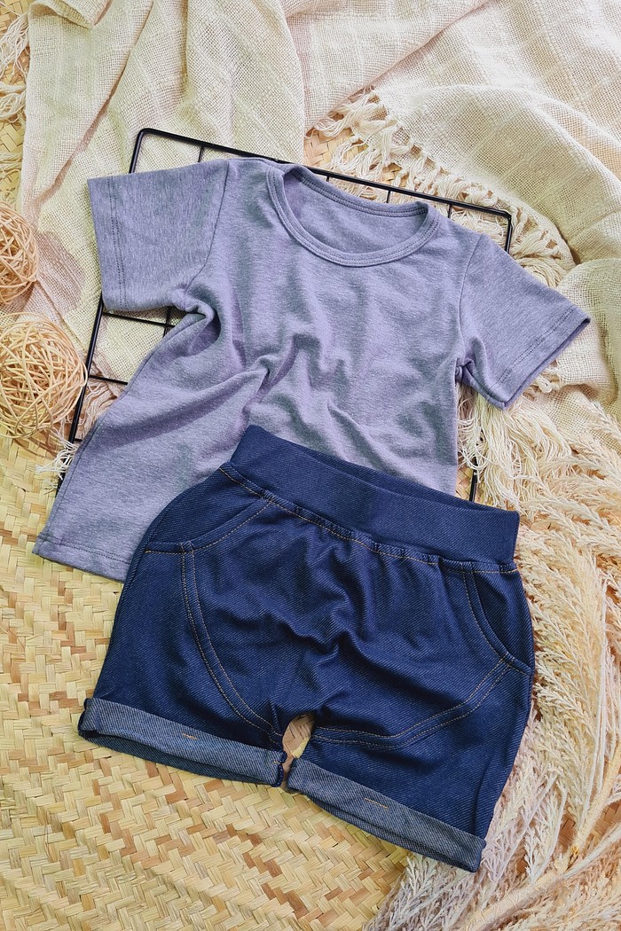 Shorts Molecotton Jeans + Camiseta MC