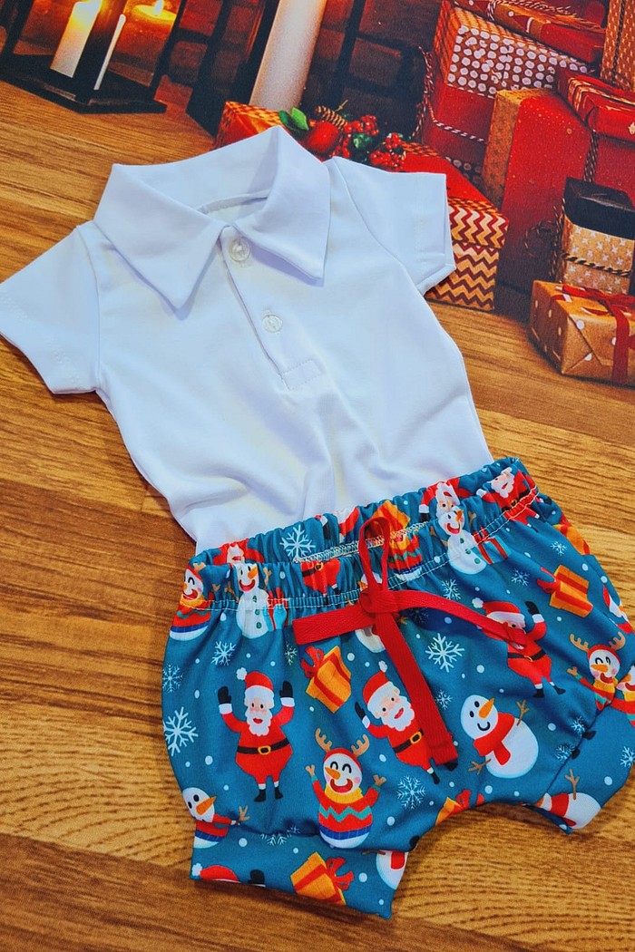 Body Polo MC Branco + Shorts