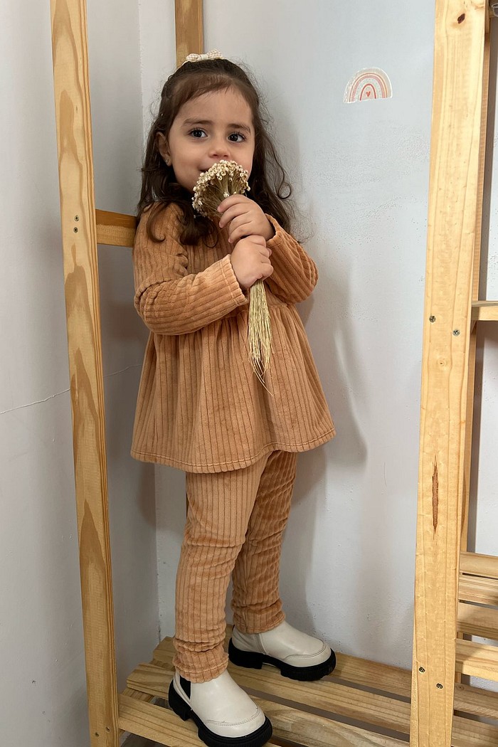 Conjunto Canelado Aveludado