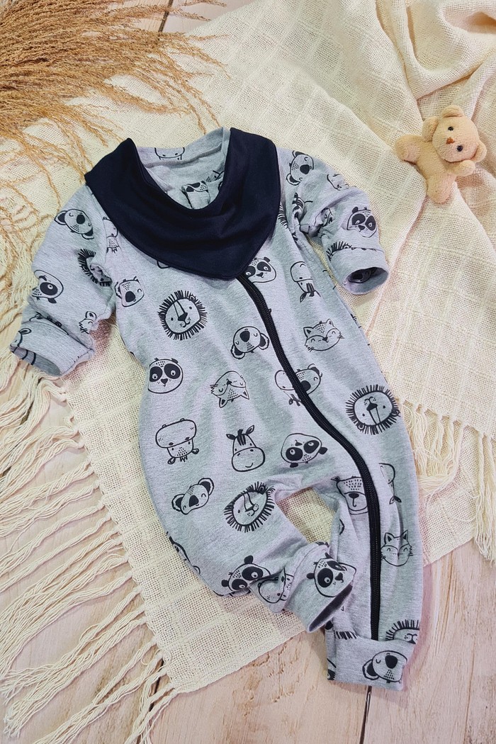 Macacão Zíper + Bandana Preta