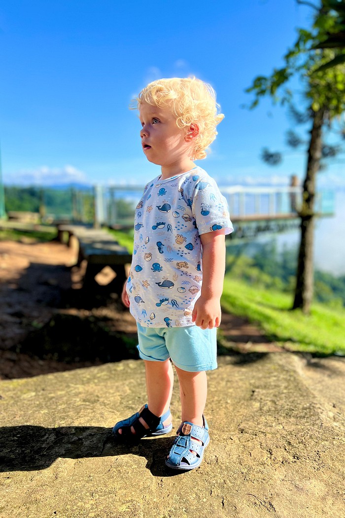 Camiseta MC + Bermuda Azul