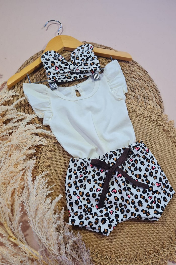 Body Frufru MC Off + Shorts + Laço