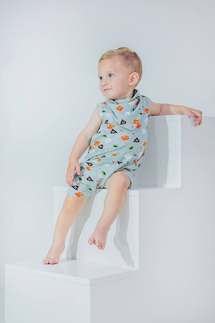 Romper Regata Com Bolso + Bandana