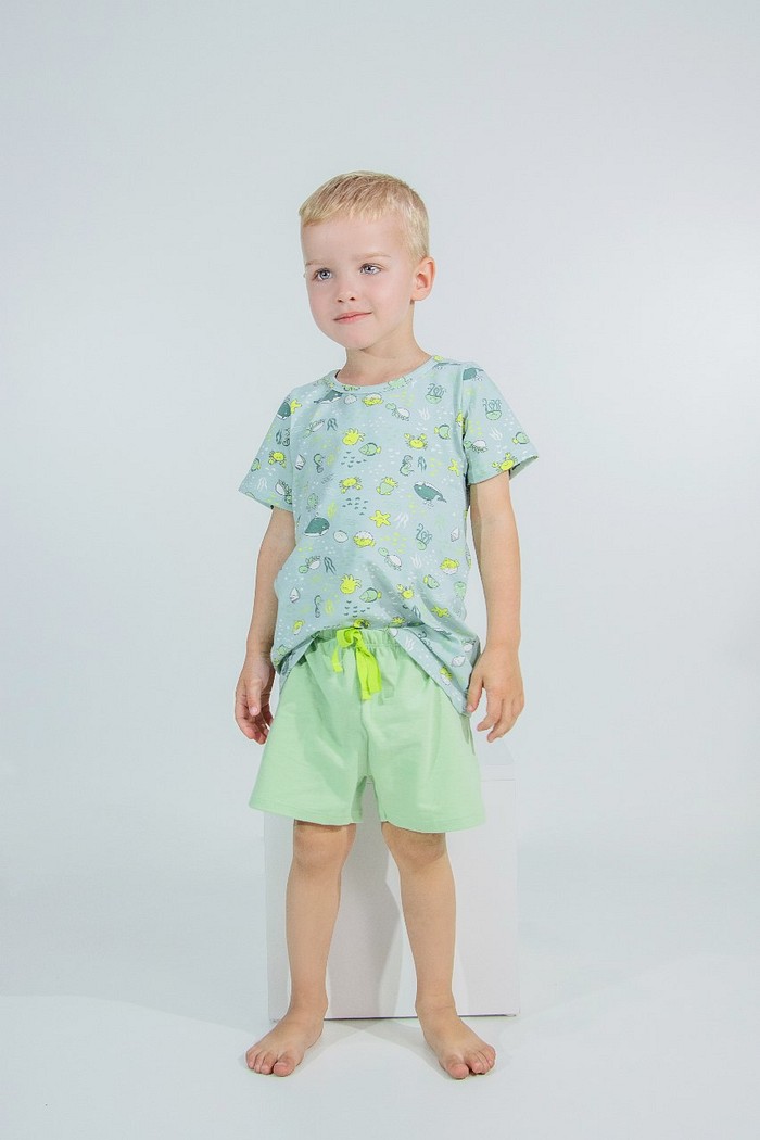 Camiseta MC + Bermuda Verde Menta