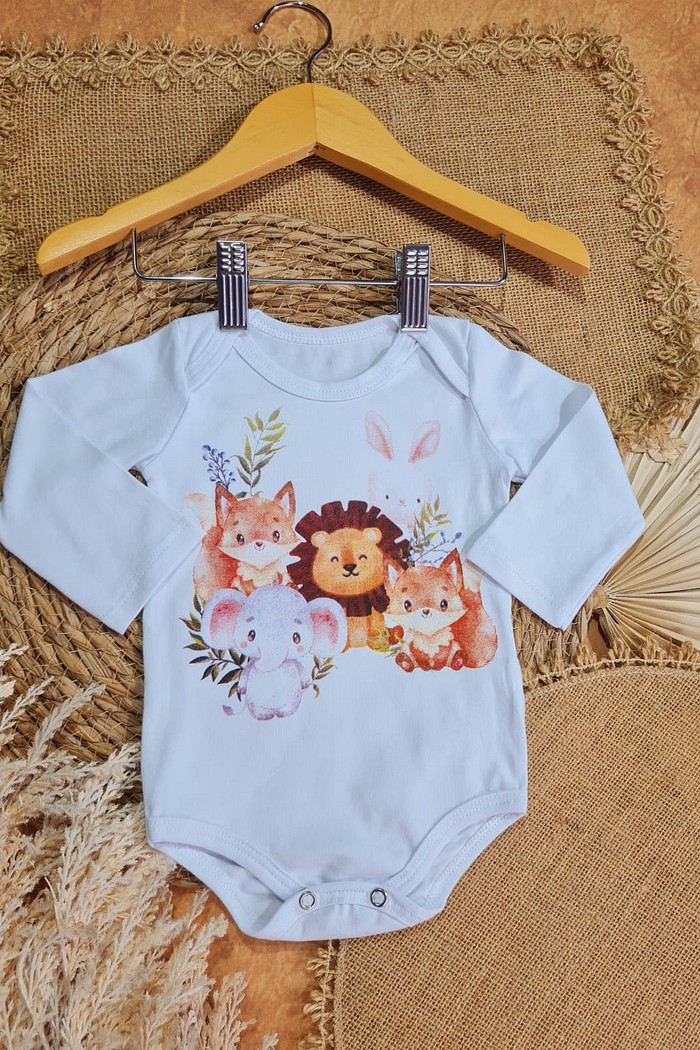 Body Branco Estampado