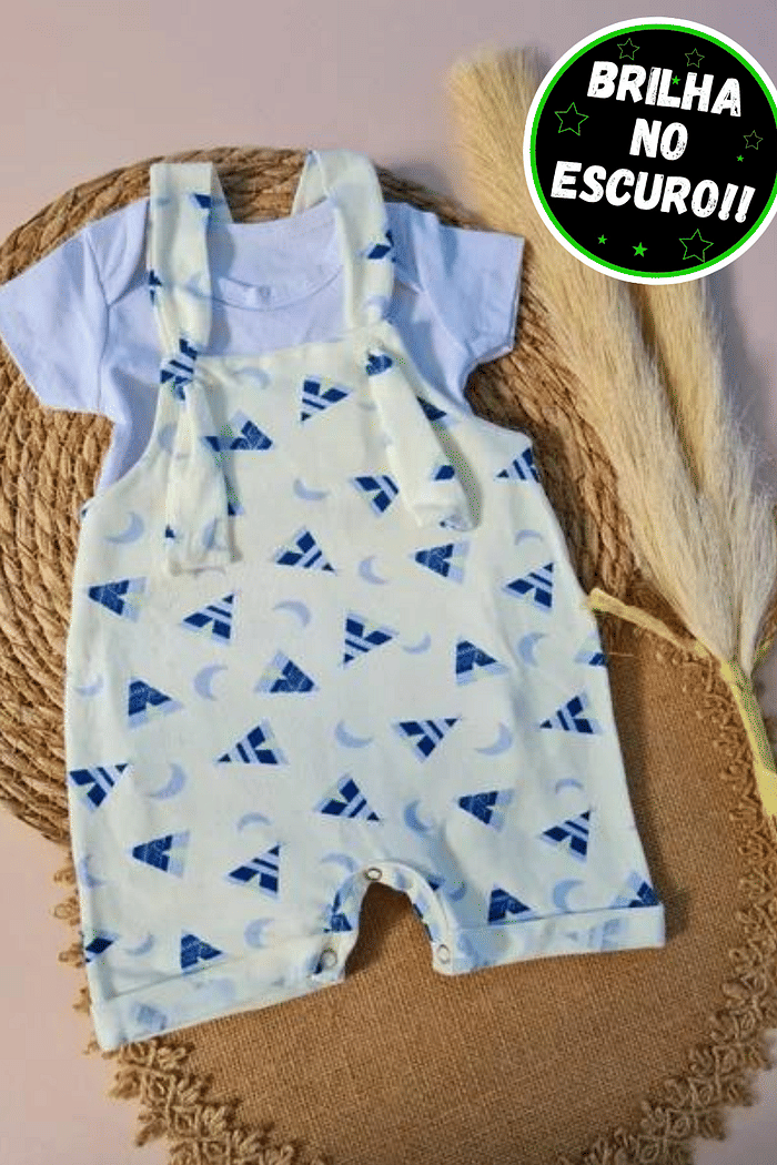 Body MC Branco + Jardineira