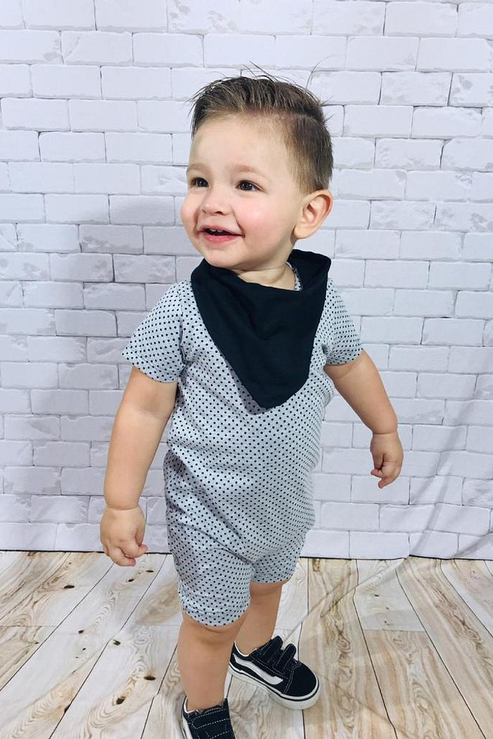 Romper Masculino + Bandana Preta