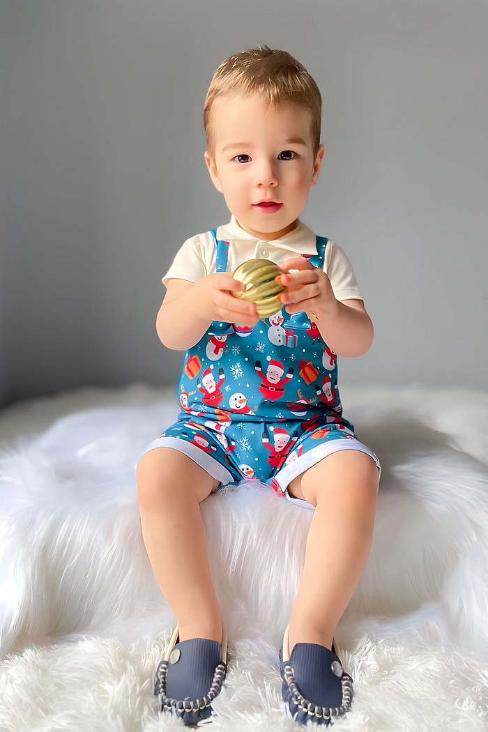 Body Polo MC Off + Jardineira